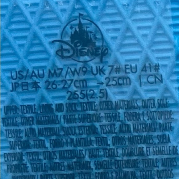 Disney MICKEY MOUSE Blue & Green Slip-On Slide Sandals Size Men’s 7, Women’s 9 - Picture 7 of 7